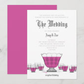 Crystal Punch Bowl Wedding Invitation Kaart (Voorkant / Achterkant)