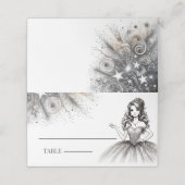 Crystal Quinceañera Meisje Plaatskaartje (Buitenkant ongevouwen)