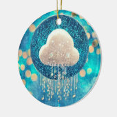Crystal Rain Cloud Keramisch Ornament (Links)