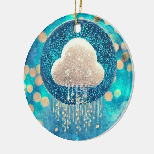 Crystal Rain Cloud Keramisch Ornament (Links)