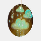Crystal Rain Clouds Keramisch Ornament (Rechts)