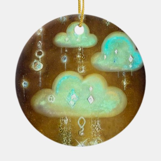 Crystal Rain Clouds Keramisch Ornament (Voorkant)