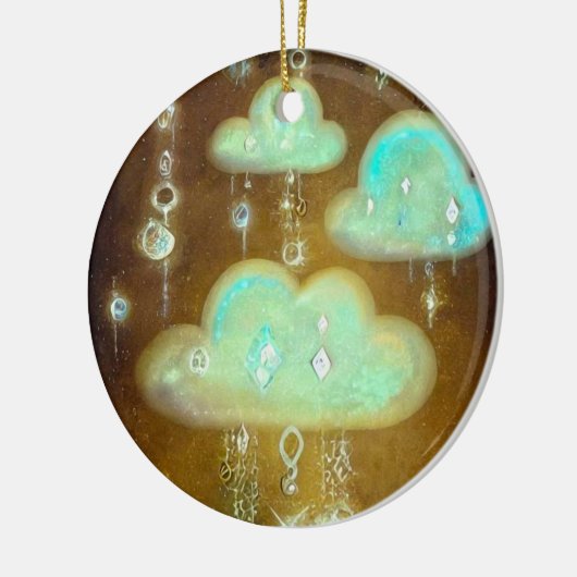  Crystal Rain Clouds Keramisch Ornament (Links)