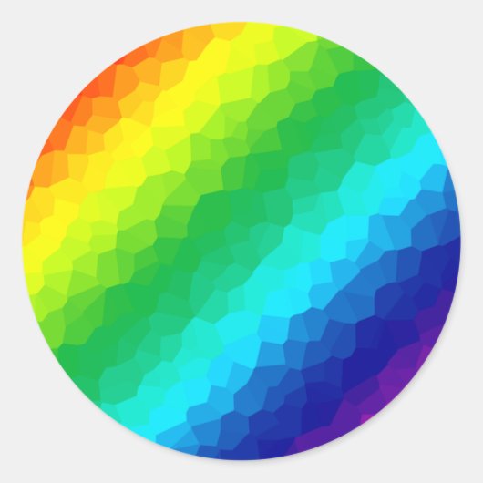 Crystal Rainbow Ronde Sticker (Voorkant)
