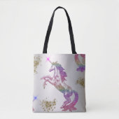 Crystal Rainbow Unicorn Tote Bag (Voorkant)