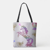 Crystal Rainbow Unicorn Tote Bag (Achterkant)
