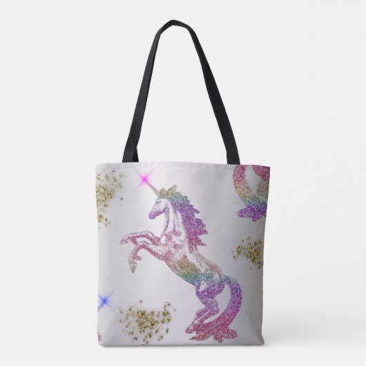 Crystal Rainbow Unicorn Tote Bag (Achterkant)