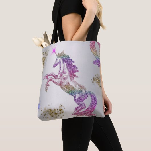 Crystal Rainbow Unicorn Tote Bag (Dichtbij)