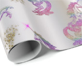 Crystal Rainbow Unicorns Cadeaupapier (Rol Hoek)