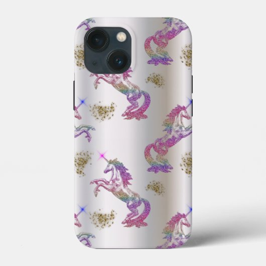 Crystal Rainbow Unicorns OtterBox iPhone Case (Achterkant)