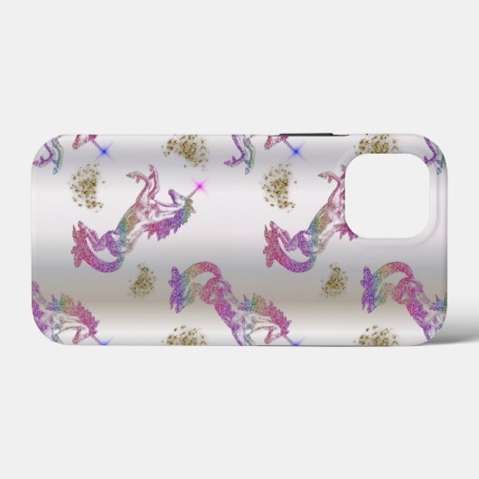 Crystal Rainbow Unicorns OtterBox iPhone Case (Achterkant (horizontaal))