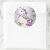 Crystal Rainbow Unicorns Ronde Sticker (Tas)