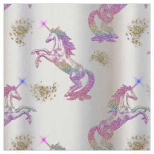 Crystal Rainbow Unicorns Stof
