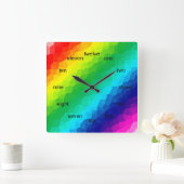 Crystal Rainbow Vierkante Klok (Huis)