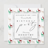 Crystal Reindeer ELKE Verrassing Winter Verjaardag Kaart (Voorkant)