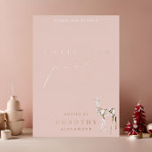 Crystal Reindeer Folie kerstfeest uitnodiging