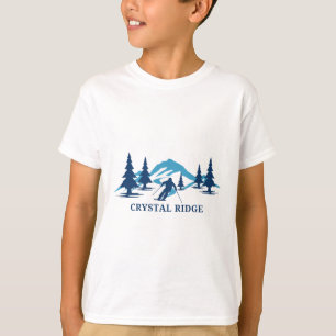 Crystal Ridge Wisconsin Skigebied Skiën Skiloper T-shirt