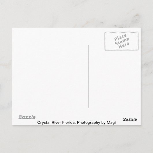 Crystal River Florida Briefkaart (Achterkant)