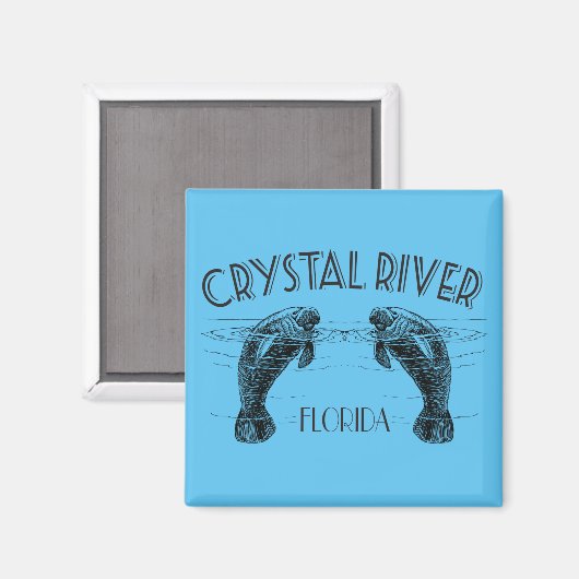 Crystal River Florida met Manatees Magneet (Voorkant / Achterkant)