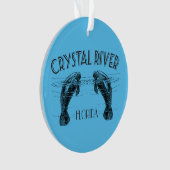 Crystal River Florida met Manatees Ornament (voorkant)