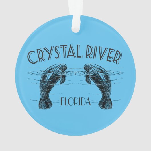 Crystal River Florida met Manatees Ornament (achterkant)