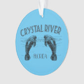 Crystal River Florida met Manatees Ornament (voorkant)