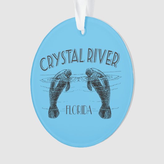 Crystal River Florida met Manatees Ornament (voorkant)
