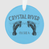 Crystal River Florida met Manatees Ornament (voorkant)