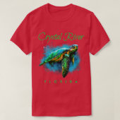 Crystal River Florida Waterverf Zee Turtle T-shirt (Design voorkant)