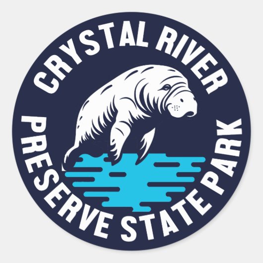 Crystal River Preserve State Park Ronde Sticker (Voorkant)