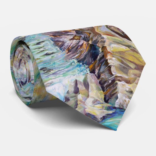 Crystal River Rocky Mountains, Colorado Pattern Stropdas (Opgerold)