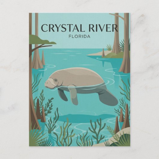 Crystal River USA Briefkaart (Voorkant)