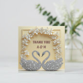 Crystal Romance Celebration Stijl Bedankkaart (Staand voorkant)