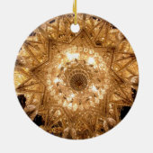 'Crystal' Ronde Ornament (Goud) (Achterkant)