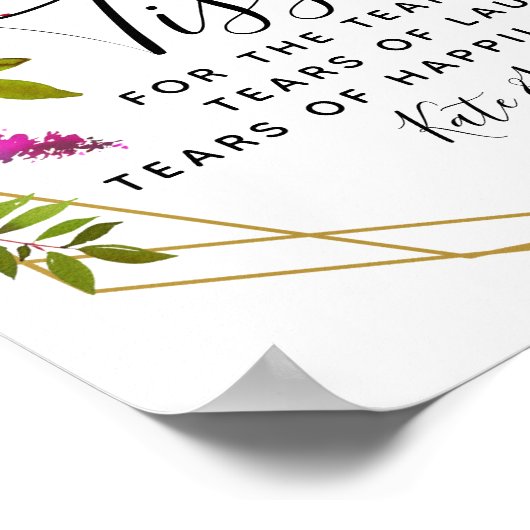 Crystal rozen ceremonie voor bruiloft poster (Hoek)