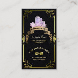 Crystal Shop Black en Gold Visitekaartje