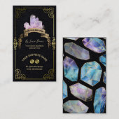 Crystal Shop Black en Gold Visitekaartje (Voorkant / Achterkant)