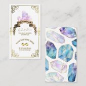 Crystal Shop White en Gold Visitekaartje (Voorkant / Achterkant)