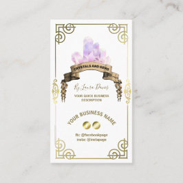 Crystal Shop White en Gold Visitekaartje