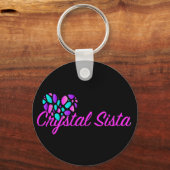 Crystal Sista Sleutelhanger Hot Pink (Voorkant)
