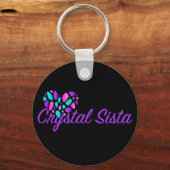Crystal Sista Sleutelhanger Paars (Voorkant)