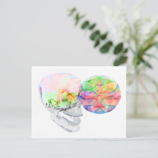 Crystal Skull DMT Pineal Alchemy Briefkaart (Staand voorkant)