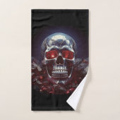Crystal Skull met Ruby Red Eyes Badhanddoek Set Bad Handdoek (Handdoek)
