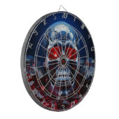 Crystal Skull met Ruby Red Eyes Dartboard Dartbord (Voorkant Links)