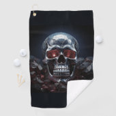 Crystal Skull met Ruby Red Eyes Golf Handdoek (Insitu)