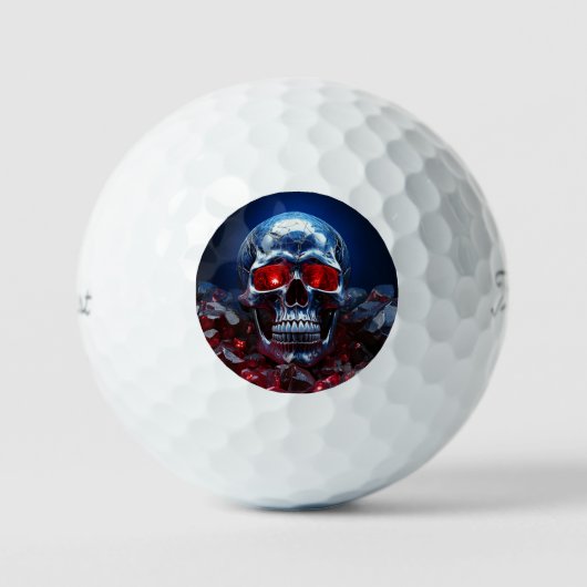 Crystal Skull met Ruby Red Eyes golfballen (Voorkant)