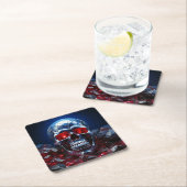 Crystal Skull met Ruby Red Eyes Papier Onderzetter (Insitu)