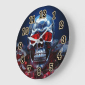 Crystal Skull met Ruby Red EyesClock Grote Klok (Hoek)