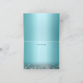 Crystal Sneeuwvlok Blauw Winter Dank u kaart (Binnen)