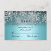 Crystal Sneeuwvlok Blauw Winter RSVP (Voorkant)